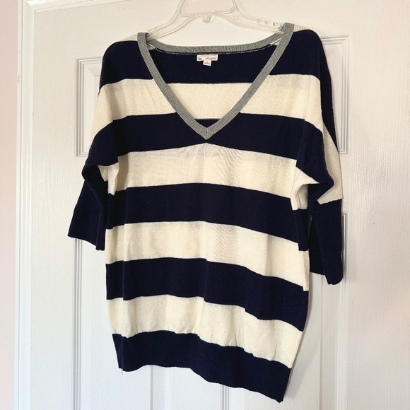 Short Sleeve Striped Sweater S - Picture 1 of 7